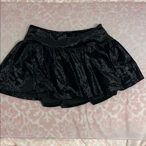 Velvet mini skirt